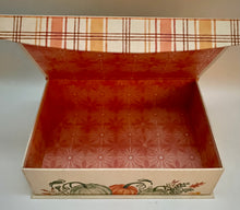 Load image into Gallery viewer, The inside of this box is rust-orange and is perfect for a wonderful reusable flip-top box.