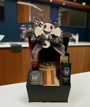 Load image into Gallery viewer, This handsome set includes Bath & Body Works Bourbon shower gel and lotion for a rich, refreshing scent, plus a deluxe beard grooming kit complete with a brush, comb, scissors, beard balm, and beard oil. It’s everything he needs to keep his beard looking sharp and his skin feeling amazing. Perfect for birthdays, holidays, or just because! Grab one today and give the gift of indulgence and grooming perfection! Please select your fragrance of choice in the drop-down.