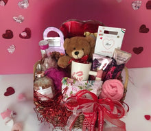 Load image into Gallery viewer, "Ready to shout 'Be my Valentine' in the most spectacular way? Our 'A Thousand Kisses with All My Love' basket is the secret code for a treasure trove of love! This ain't just any basket; it's a custom-made cupid creation filled with oodles of treats, designed especially for that extra-special someone who deserves year-round spoiling! It's a gift that keeps on giving!