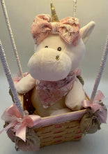 Load image into Gallery viewer, Basket Full of Surprises: Take a peek inside the basket and discover a delightful array of treasures: a cute stuffed animal companion, a book to spark imagination, and even a hairband for our little princesses. And yes, we've got goodies for the little dudes too!
These hot air balloons aren't just decorations; they're invitations to explore and dream. Perfect for any child's room, they add a touch of whimsy and wonder that's simply irresistible.