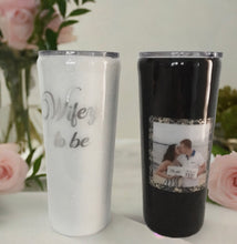 Load image into Gallery viewer, Get ready to celebrate love with our adorable Bride and Groom-to-be tumblers! These cool 20-ounce tumblers are like a hug for your drinks - they keep 'em hot or cold for a long time! These make the perfect gift for engaged couples, wedding gifts, and anniversary gifts. Check out our Tumbler collection for more!