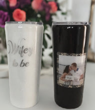 Load image into Gallery viewer, Want it your way? You got it! Monograms, names, funny sayings - we can put whatever you want on these tumblers. And we've got a bunch of colors and sizes to pick from. Oh, and we need a bit of time to make sure it's perfect - around 1-2 weeks. Ready to make your sips extra special? Let's get this creative tumbler party started!