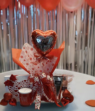 Load image into Gallery viewer, "Ready to shower your Valentine with Loads of Love? Check out our Valentine's Day Hugs & Kisses! This baby is a crowd-pleaser, and let's be real, it's one of our all-time favorites! Get ready for a flip-top box that's rocking the black and white checkered look, topped off with the words "Happy Valentine's Day"—because why settle for ordinary when you can have extraordinary?