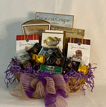 Load image into Gallery viewer, Indulge in the delightful flavors of Butter Flavored Pretzels, Caramel Popcorn, Cracker Crisps, Candied Peanuts, Cheese Straws, Olives, Chocolate Cookies, Cheese Spread, Beef Sticks, and an abundance of so much more.