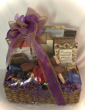 Load image into Gallery viewer, To add a cherry on top, we've got a beautiful cello wrap, a heartfelt notecard, and a beautiful handmade bow to make your gift shine! Pick your ribbon colors, and let us craft this beauty for your special someone. Fresh fruit in season, smiles, and happiness guaranteed!