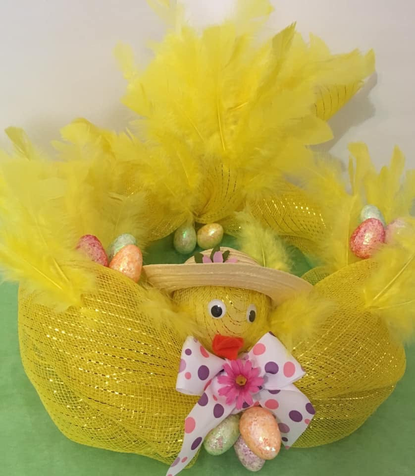 Diva and Dalila are handmade ducks with an open cavity in the center so you can fill them with whatever you like. Or let us know if we can fill it in for you. These little ladies are made by us and are very lightweight but we will gladly fill them with treats of your choice!  The ducks are about 14