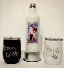 Load image into Gallery viewer, Personalized with care, this set is a canvas of possibilities. Monograms, names, quotes - let your creativity take flight! Sealed with food-safe Epoxy, ensuring safety with every sip.