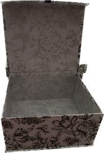 Medium black and white floral box. Feel free to reach out to us if you would like this for another occasion other than Christmas.