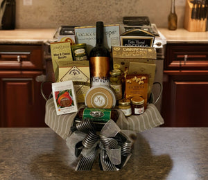 Your gift will be impeccably presented, wrapped in cellophane, accompanied by a notecard, and adorned with an exquisite handmade bow. For a personalized touch, we offer customization based on wine preferences and bow color. If wine shipping isn't an option, fear not – we can substitute the wine with extra treats or non-alcoholic adult beverages of your choice. Elevate your wine enthusiast's joy with this remarkable gift. "Cheers to exquisite moments!"