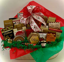 Load image into Gallery viewer, This holiday season, let your gift reflect the joy of connection and the spirit of giving. Share the Grateful Holiday Basket and give the ultimate gesture of appreciation that will be remembered for weeks to come. Let us help you create a moment of elegance and joy—place your order today!