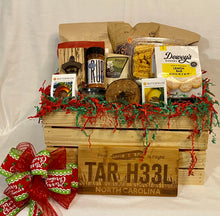 Load image into Gallery viewer, Pictured is the Large Crate that measures 18&quot; x 12.5&quot; x 9.5&quot; We also have a Small measure 15&quot; x 10.5&quot; x 7&quot; The Christmas Crate was a customized Large Crate.  We can customize this basket to your preferences just chat with us on our website or call/text at 704.526.7407. Don&#39;t have time to chat email us at perfectselectioncreativegifts@gmail.com and we can assist you with your order.