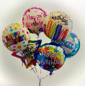 We carry  latex and mylar Happy Birthday balloons!