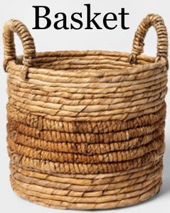 Here is our large weaved basket!