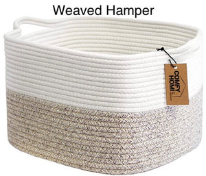This container is our Weaved hamper which is a soft corded weaved hamper. It is softer than a basket.