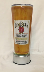Our custom-made Jim Beam tumbler is a 20-ounce tumbler that is beautifully decorated for someone's dad. This tumbler is decorated with an inking technique of mixed colors, vinyl, and epoxy and comes with a lid.  Please allow ample time for delivery. We can personalize and design these tumblers any way you like. Cancellations can only be made if they are on the same business day as the initial order contact us if you have any problems with your order. 