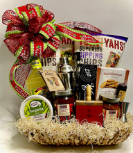Load image into Gallery viewer, Your gift will come beautifully wrapped in shrink wrap with a notecard and a beautiful handmade bow. This gift may only be delivered locally with spirits we can substitute spirits with extra treats. Please make your selection in the drop-down box. Let your special someone celebrate with a grand basket of treats and margaritas!